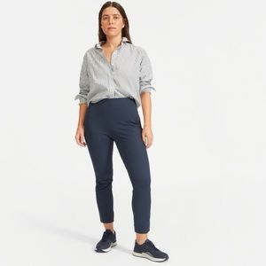 Everlane The Curvy Side Zip Pants in Navy Blue Size 10